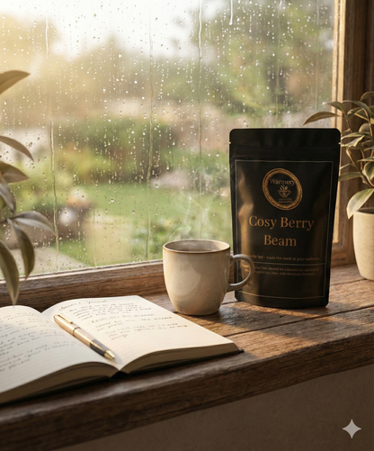 WarmeryCosyBerryBeamCoffeeonthewindowsill